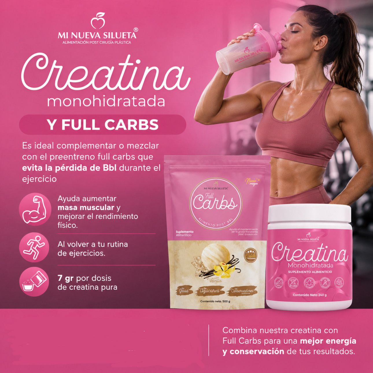Creatina Monohidratada Mi Nueva Silueta