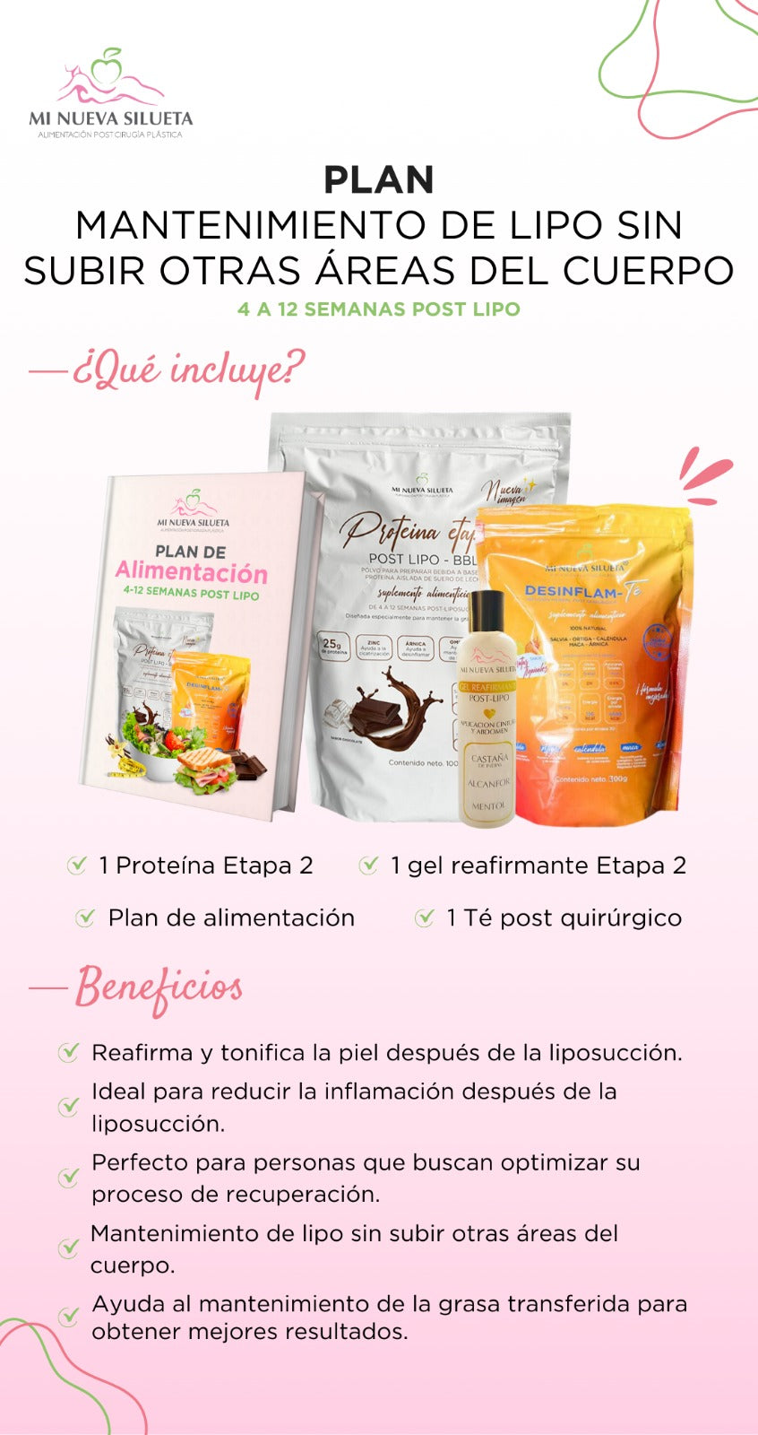 Plan de Alimentación + Kit Etapa 2 (4 a 12 Semanas)