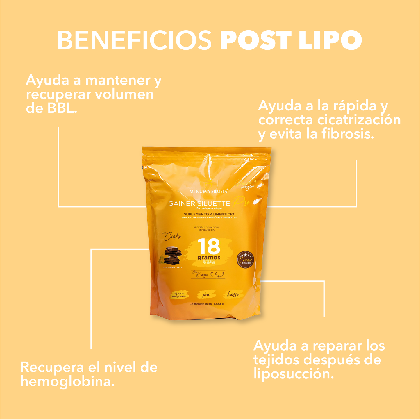 Proteína  Gainer Siluette PRO whith carbs