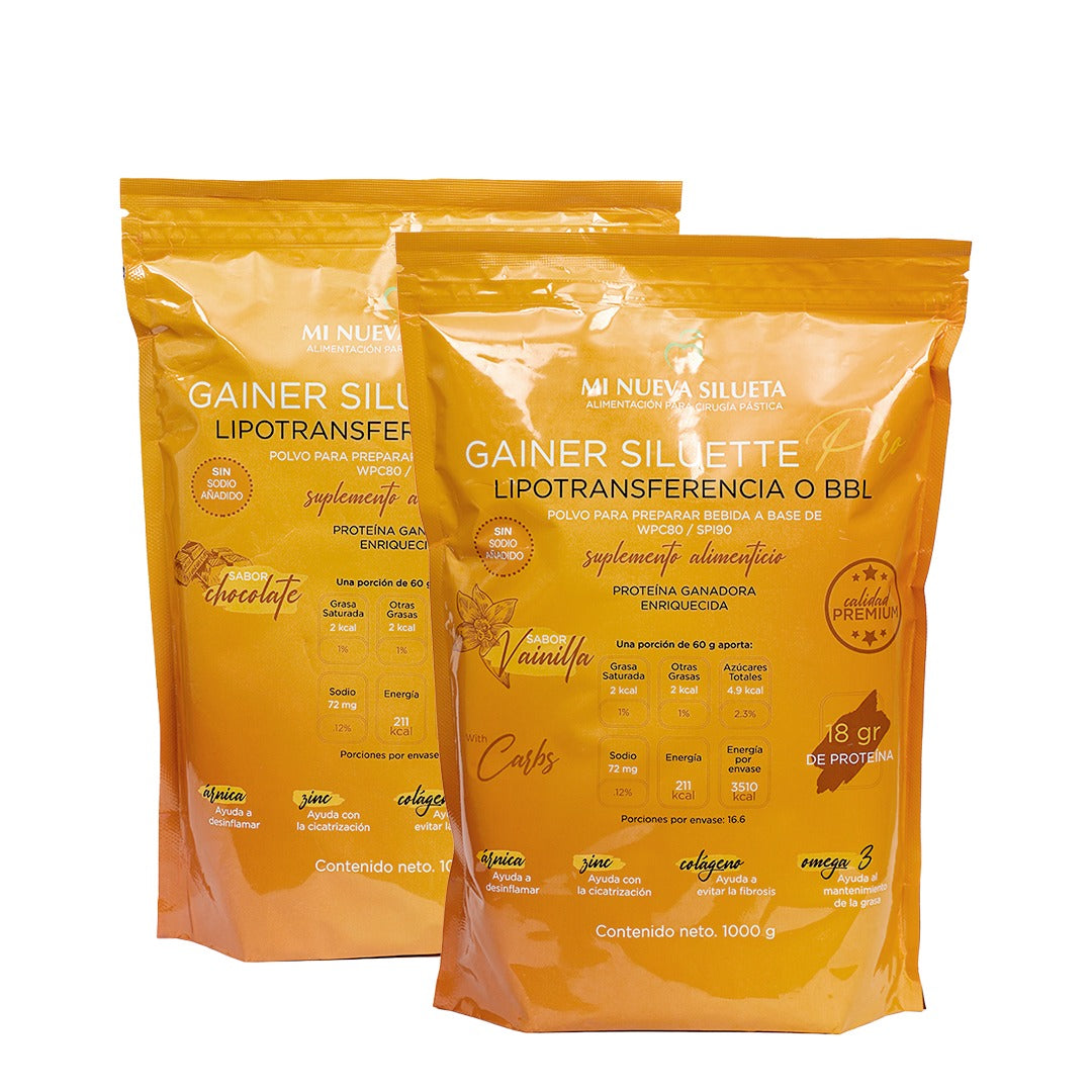 Kit 2 Proteínas Gainer Siluette Pro